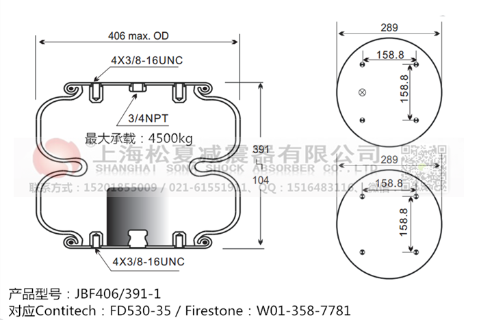 JBF406/391-2橡膠<a href='http://m.topseal.com.cn/' target='_blank'><u>空氣彈簧</u></a>
